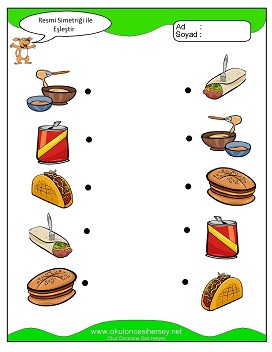 Simetrisi ile Eşleştir Çalışma Sayfaları